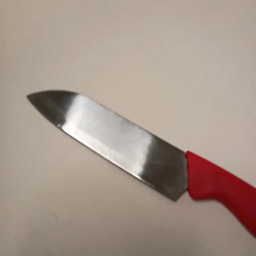 Sunbeam Santoku Knife Red Handle‎ 9
